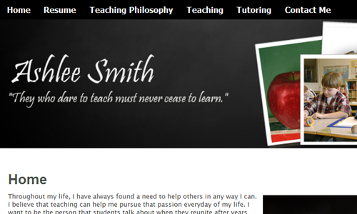 Ashlee Smith Personal Web Design